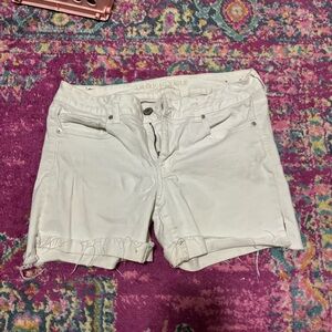 American Eagle White Denim Shorts